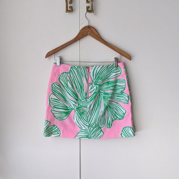 🌸💚Lilly Pulitzer Skort Size XS/0 Marigold Style Who Let the Fronds Out Pattern - Picture 4 of 14